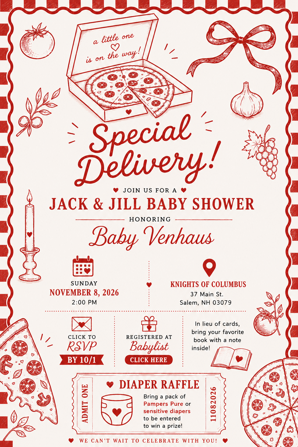 Baby Venhaus Shower Invitation